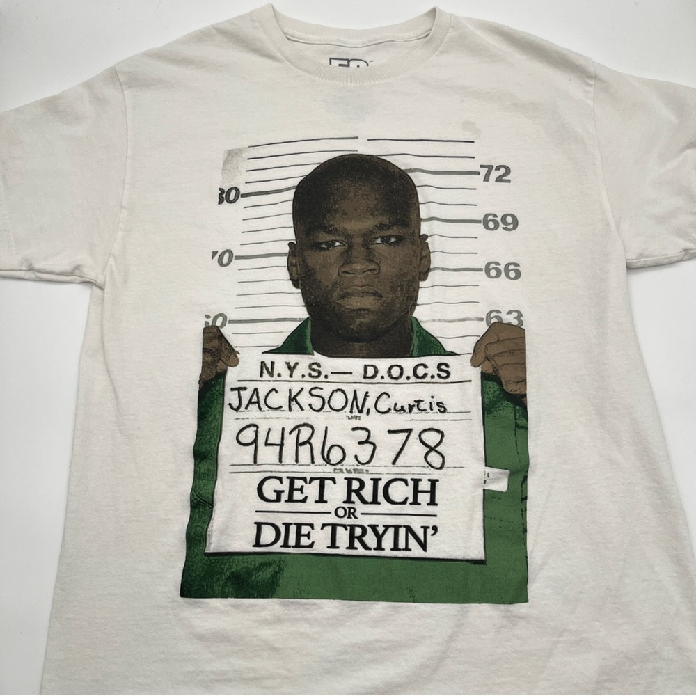 50 Cent Get Rich or Die Tryin Graphic White T-Shirt